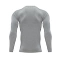 thumbnail image 4 of gzxflxpge Compression Shirts for Men Cusual Quick Dry Lightweight Breathable Long Sleeve Undershirts Regular Fit Stretch Athletic Base Layer Gray S, 4 of 9
