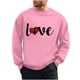 thumbnail image 2 of Amzcrzy Sudadera Para Hombre, Con Estampado De Corazones, Informal, De Manga Larga Y Cuello Redondo, Con Capucha, Color Rosa, L, 2 of 6