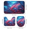 thumbnail image 3 of Independence Day Of The United States Flag 4 Piece Shower Curtain Sets, with Non-Slip Rugs, Toilet Lid Cover And Bath Mat, for Bathroom Decor Set, 3 of 8