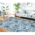thumbnail image 3 of SAFAVIEH Martha Stewart Brentwood Nazca Floral Area Rug, Cream/Blue, 9' x 12', 3 of 7