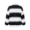thumbnail image 3 of Women's Fashion Sweatshirts V Neck Color Blocked Striped Casual Loose Long Sleeve Drop Shoulder Tops Color Block Y2K Outfits Fashion Clothing, 3 of 10