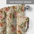 thumbnail image 6 of Rose Fall Farmhouse Short Window Curtain Valances, Thanksgiving Vintage Pastoral Botanical Flowers Rod Pocket Kitchen Valances for Living Room Bedroom Bathroom Cafe 60" x 18", 6 of 8