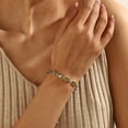 thumbnail image 4 of Juwaliy 18K White Gold Plated Tennis Bracelets for Women,August Birthstone Bracelet Peridot Jewelry Mom Wife Birthday Mother's Day Gift for Her, 4 of 9