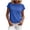 Blue, variant on Women's Crew Neck Eyelet Knit Short Sleeve Loose Fit Casual Tops for Women Daily Summer Comfort Wear