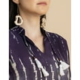 thumbnail image 5 of Moomaya Raglan Sleeves Band Collar Printed Rayon Dress - Women's Casual Dress, 5 of 9