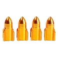 thumbnail image 2 of Walbest 4 Pack Tire Valve Caps, Universal Auto Car Bike Aluminum Alloy Rocket Shape Tire Tyre Valve Wheel Stem Cap, Golden, 2 of 4