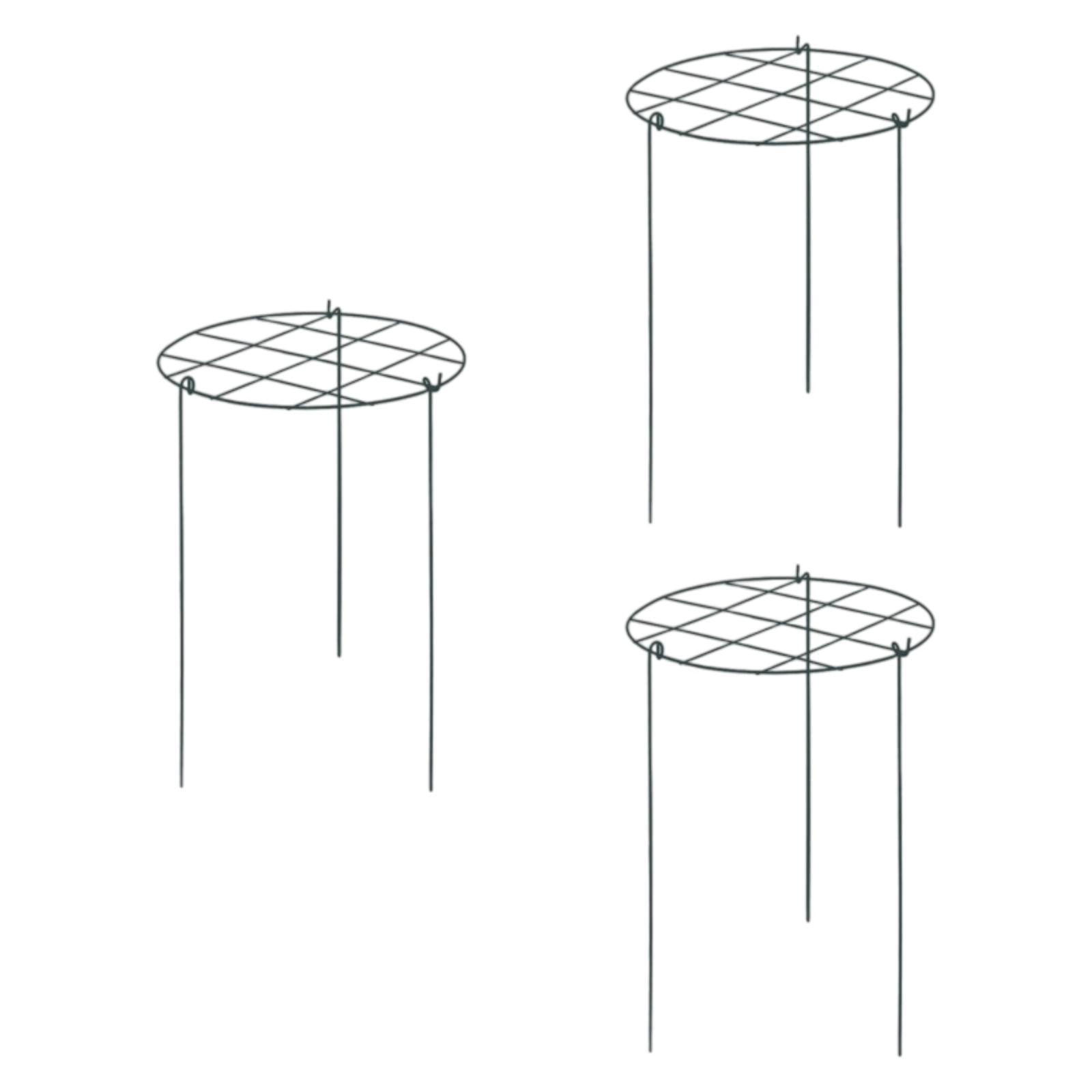 simhoa 3 Pieces Peony Cages and Supports Climbing Trellis Portable Metal Sturdy Garden Plant Support Stakes for Flower Outdoor Plant Grid