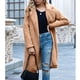 thumbnail image 4 of Pntutb Mujeres Fuzzy Fleece Lapel Open Front Long Cardigans Coat Faux Fur Otoño Invierno Warm Outwear Chaquetas Liquidación Pntutb Pntutb-2713, 4 of 7