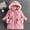 Pink, variant on Abomasnow Kids Zip Up Snow Coat Winter Girl Clothes Puffer Jacket Padded Outfit Child Outwear with Glove 3-8 Years