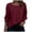 Wine, variant on vigerkar Womens Long Sleeve Tunic Tops Fashion Loose Fit Dressy Tops Pleated Front Crewneck Shirts Business Casual Cute Tee (Brick Red, S)
