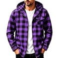 thumbnail image 2 of Plaid Hoodie Jacket for Men Ghalytn Buffalo Check Sweatshirt - Casual Zip Up with Pockets, 2 of 6