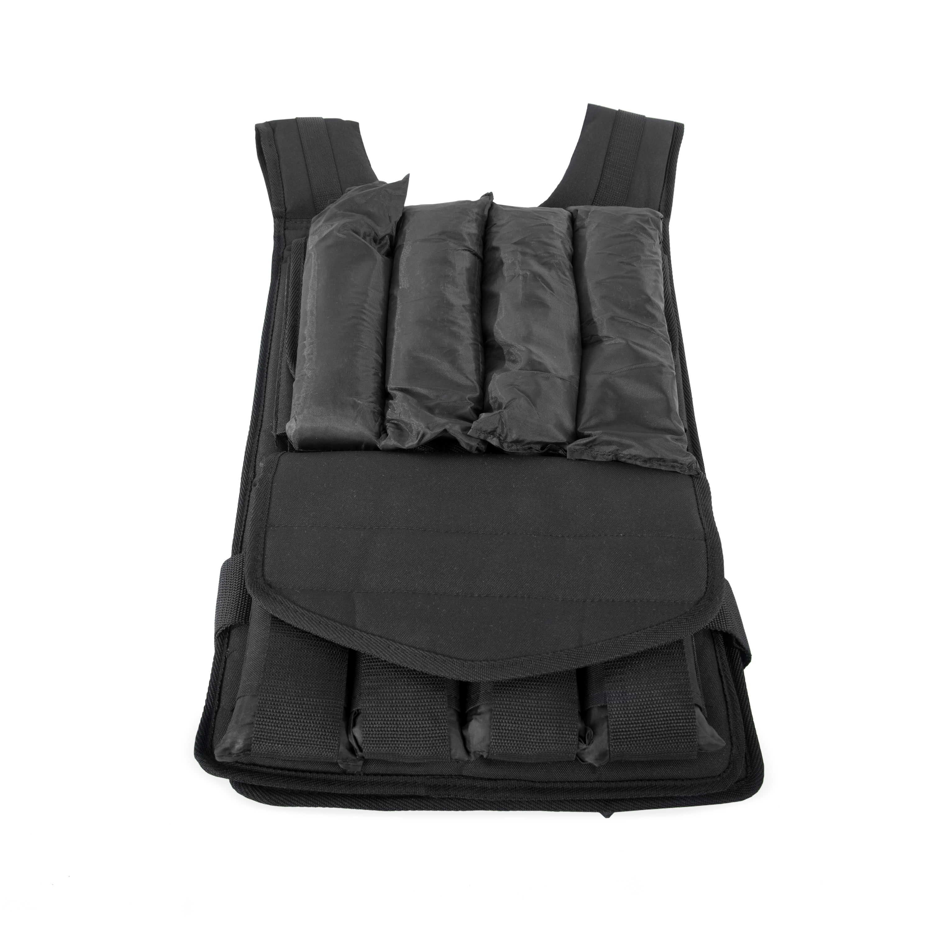 Fuel Pureformance Adjustable Fitness Training Weighted Vest, 150 lbs (50) 3 lb Removable Weight Bricks)