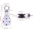 thumbnail image 4 of Polea de elevación, polea silenciosa de 300 kg Anillo de elevación giratorio de acero inoxidable Rueda de elevación para culturismo rodante Fitness TUNC Sencillez, 4 of 5