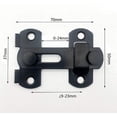 thumbnail image 3 of Cerradura de puerta, cierrapuertas, cerradura de ventana, cerradura de cobertizo, pestillo de puerta corrediza, pestillo deslizante (negro) - DKSFJKL, 3 of 5
