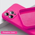 thumbnail image 1 of Funda de silicona cuadrada verde fluorescente para iPhone, 15, 14, 11 Pro Max, 13, 12 Mini, X, XR, XS, 7, 8 Plus, SE2, fundas a prueba de golpes, nueva, 1 of 4