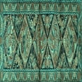 thumbnail image 1 of Ahgly Company Indoor Square Persian Turquoise Blue Traditional Area Rugs, 4' Square, 1 of 4