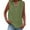 Army Green -CA33, variant on Gauze Tank Tops for Women V Neck Sleeveless Cotton Linen Tops Summer Dressy Casual Work Blouses Boho Top Navy L