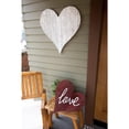 thumbnail image 2 of 12" Farmhouse White Wash Wooden Heart, 2 of 5