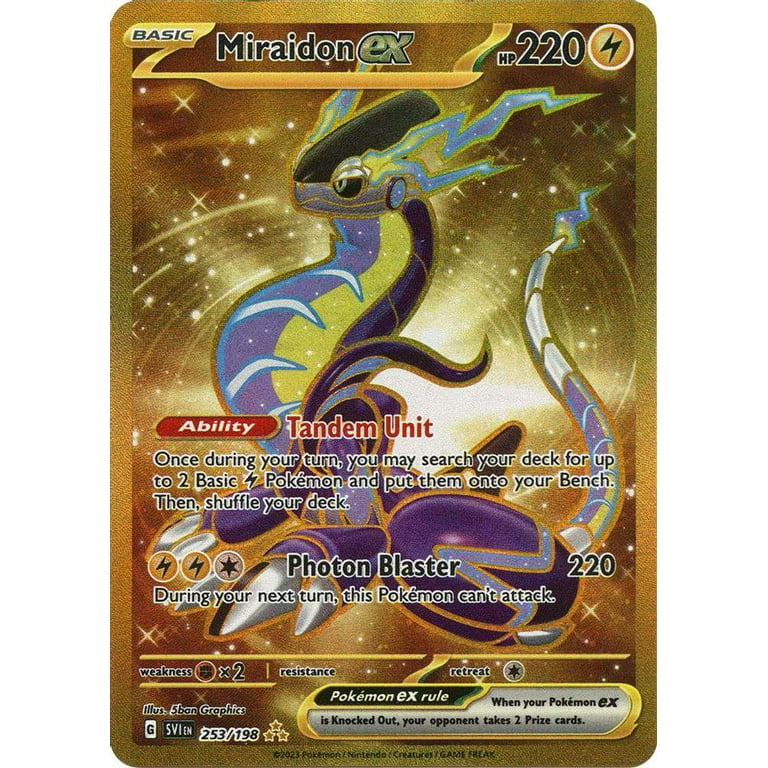 Miraidon ex Gold Secret Rare - Pokemon TCG - Scarlet & Violet 253