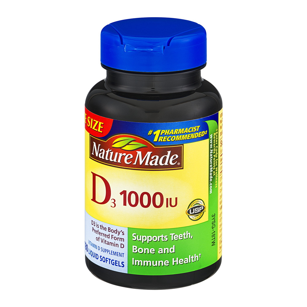 Nature Made Vitamin D3 1000 IU Softgels, 180 Ct - image 4 of 11
