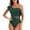 c01Green, variant on Arnsht Women One Shoulder One Piece Swimsuits Full Coverage Cutout Mesh Soft Comfortable Breathable Bathing Suits Tummy Control Swimwear Red XL