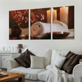 thumbnail image 2 of Ulloord s Massage And Beauty Club Towel Floral Canvas Painting s And Prints Wall Art Pictures for Living Room Bedroom Decor, 2 of 4