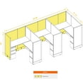 thumbnail image 5 of Workstation Desk 53H 3pack Inline Powered Cubicles, 5 of 5