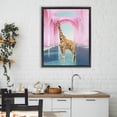 thumbnail image 2 of Stupell Industries Glam Giraffe with Pink Arches Black Framed Floater Canvas Wall Art design by Ziwei Li, 31 x 25, 2 of 9
