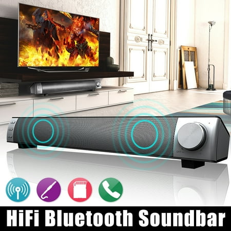 Pc Bluetooth Speakers Powerful 360° 3D Surround Stereo Sound Bar Wireless Subwoofer bluetooth 4.2 Speaker Home Theater Amplifier For PC Desktop Laptop Tablet Smartphone ()