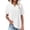 White, variant on T Shirts For Women Trendy Loose Fit Solid Color Cotton Linen V Neck Embroidered Embossed Short Sleeve Tshirts Top