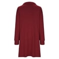 thumbnail image 5 of Winter Dresses for Women Button Lapel Long Sleeve Knitted Sweater Dress Soft Comfy Mini Pullover Dress T Shirts Dress, 5 of 7