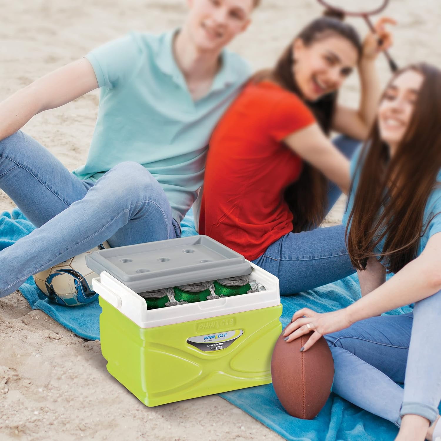 Pinnacle Portable Picnic Cooler 4.5 L Hard Insulated Coolbox with Handle – Green