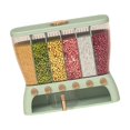thumbnail image 4 of 6 Dispensador de arroz de cuadrícula Multipureze Visible Visible Smooth Lau Capacidad Gran capacidad Almacenamiento de alimentos Clear Organización de verde, 4 of 8
