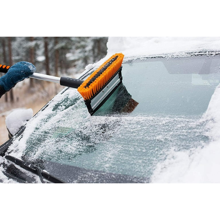PolarXtreme 51 Extendable Car Snow Brush with Squeegee & Ice Scraper and  BONUS Ice Scraper Mitt