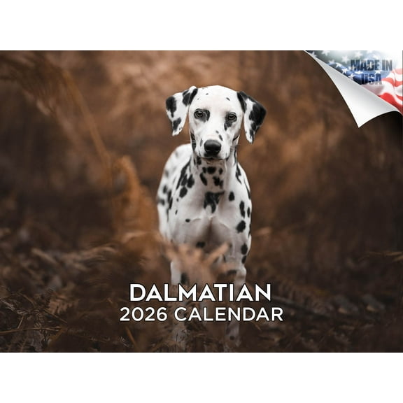 2025 2026 Dalmatian Calendar - Dog Breed Monthly Wall Calendar - 12 x 18 Open - Thick No-Bleed Paper - Giftable - Made in USA