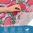 thumbnail image 4 of Yayeee Kitchen Valance Rod Pocket 54" x 18" Living Room Window Curtain, Sweet Strawberry, 4 of 6