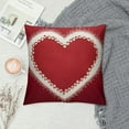 thumbnail image 2 of RUIYC Valentine's Day Throw Pillow Covers, Red Heart Kisses Decorative Pillowcases for Home Sofa Couch Cushion Decoration, 2 of 5