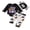 Black, variant on Baby Boy Girl My First Halloween Outfit Fall Clothes Funny Pumpkin Ghost Spider Print Crew Neck Long Sleeve Romper Pants and Hat 3 Pcs Set