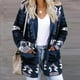 thumbnail image 1 of Chaquetas y abrigos casuales de manga larga sin capucha para mujer, con estampado étnico, cuello en V, manga larga, con capucha, abrigos casuales finos, top de poliéster para mujer, 1 of 6