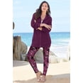 thumbnail image 2 of Roaman's Women's Plus Size Thermal Waffle Hoodie Zip Up Cardigan Jacket, 2 of 6