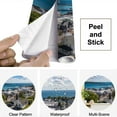 thumbnail image 4 of Peel and Stick Wallpaper Canvas Mackinaw Island Town View Modern Art Wall Mural Decor Self Adhesive and Removable 69in x 98in, 4 of 6