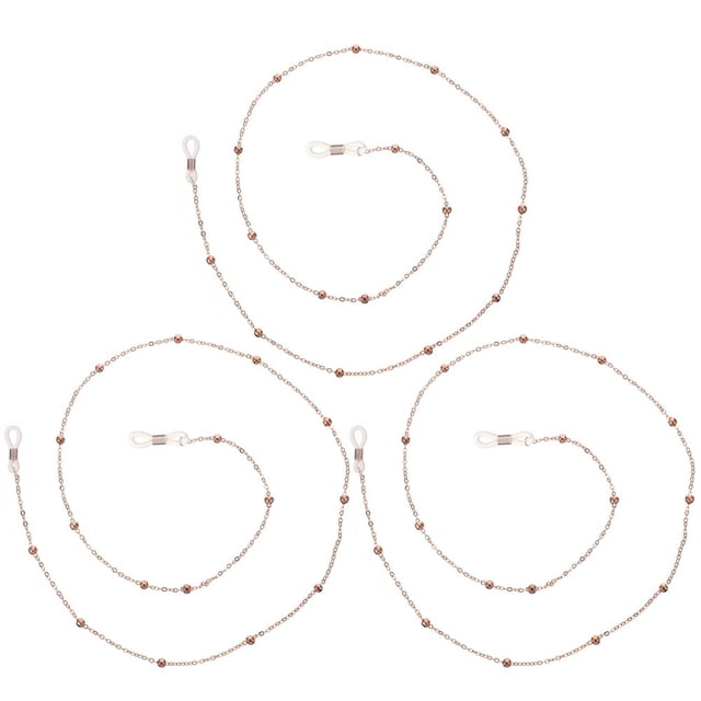 Chok 3 Pcs Chaînes en Or Rose pour Lunettes pour Femmes Empêchent les Chutes de Lunettes