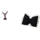 thumbnail image 1 of Figura de cabeza de ciervo, estatua de animal, cojín decorativo con lazo, funda de almohada con lazo en forma de lazo, hecha de resina y PP, adecuada, 1 of 8