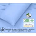 thumbnail image 6 of RUVANTI 100% Cotton Sheets - Crispy Cooling Percale Sheets for Full Size Bed, Breathable & Durable Full Sheet Set, 16 Inches Deep Pocket Bed Sheets, Sky Blue, 4 Pieces, 6 of 8