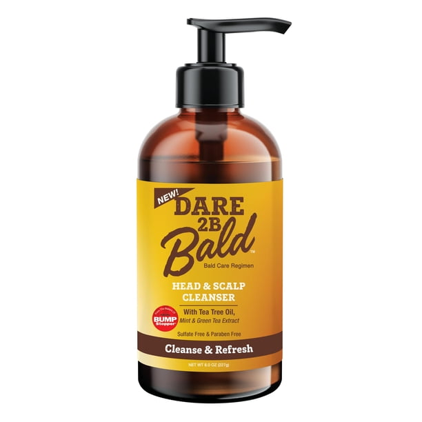 ya es hora Atrevimiento 2B Calv Head & Scalp Cleanser | Hidratante para cabeza calva para hombres | Régimen de cuidado de la cabeza calva | con aceite de árbol de té, menta y extracto de té verde - 8