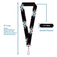 thumbnail image 3 of Warner Bros. Horror Movies Lanyard, It Chapter Two Pennywise Face Close Up Black Red Blues, Elastic, 3 of 4