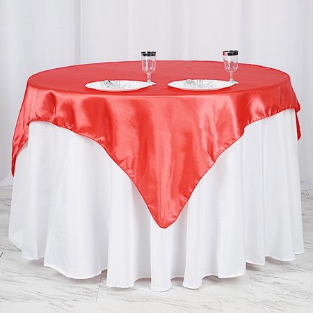 Balsacircle 60 X 60 Square Satin Table Overlays Wedding Party