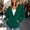 Green, variant on Josdec Women's Full Zip Fleece Thickened Sweatshirts Long Sleeve Stand Collar Lined Oversized Stitch Detail Casual Jacket with Side Pockets S-XXL