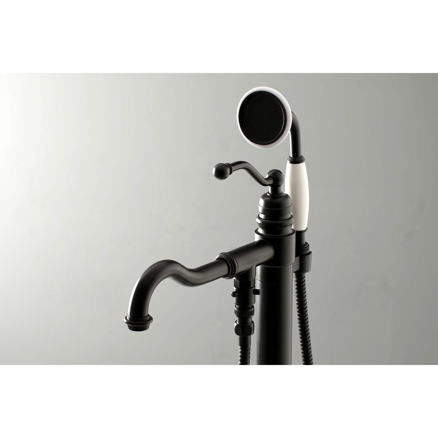 Kingston Brass Freestanding Tub Faucet, Matte Black, Freestanding KS7130ABL