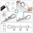 thumbnail image 6 of 3/16" Wire Rope Kit, 100Ft PVC Coated Steel Cable Guide Wire Tensioner Strainer Kit w/ 7×7 Strand Core Steel Wire for String Light Hanging Kit/Decking & Stair Railings/Shade Sails/Clothes Line, 6 of 7